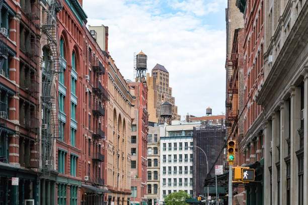 Historic buildings along Franklin Street in the Tribeca neighborhood of Manhattan, New York City NYC